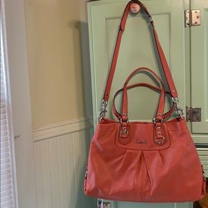Coach Crossbody Satchel - Coral